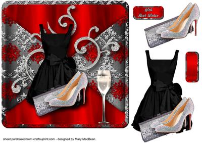 Girls' Night Mock Wrap Card Front