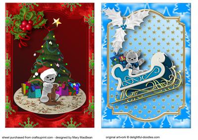 Toppers Duo - Christmas Teddies
