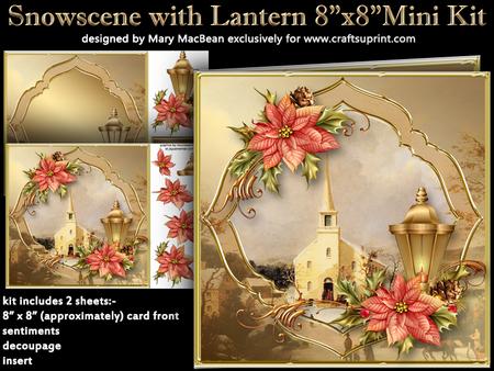 Snowscene with Lantern 8" x 8" Mini Kit