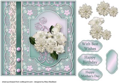 White Flowers, Lace and Pearls