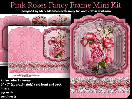 Pink Roses Fancy Frame Mini Kit