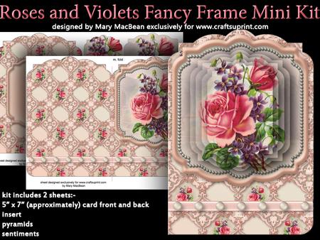 Roses and Violets Fancy Frame Mini Kit