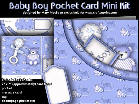 Baby Boy Pocket Card Mini Kit