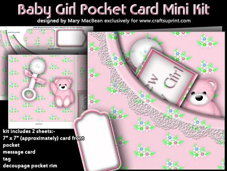 Baby Girl Pocket Card Mini Kit