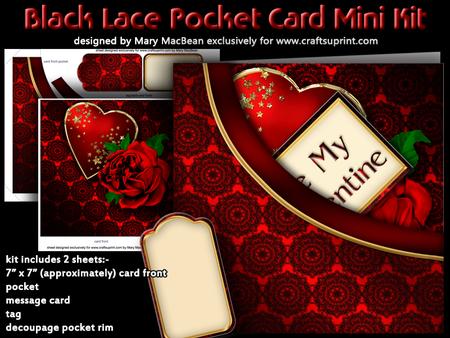 Black Lace Pocket Card Mini Kit