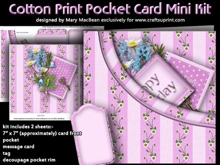 Cotton Print Pocket Card Mini Kit