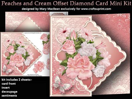 Peaches and Cream Offset Diamond Card Mini Kit