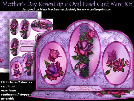 Mother's Day Roses Triple Oval Easel Mini Kit