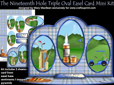 The Nineteenth Hole Triple Oval Easel Card Mini Kit