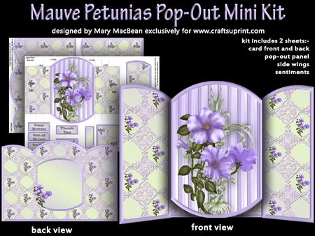 Mauve Petunias Pop-out Mini Kit