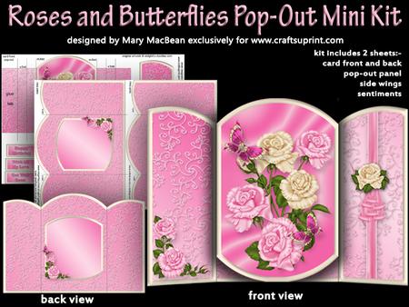 Roses and Butterflies Pop-out Mini Kit