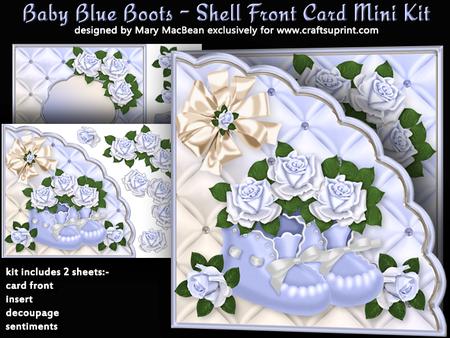 Baby Blue Boots - Shell Front Card Mini Kit