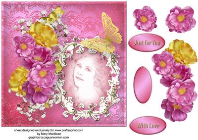 Pretty Portrait Decoupage Card