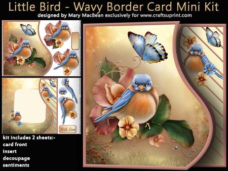 Little Bird - Wavy Border Card Mini Kit