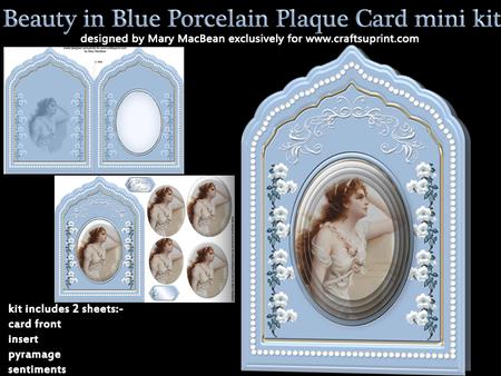 Beauty in Blue Porcelain Plaque Card Mini Kit