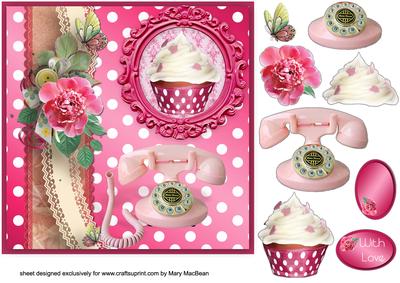 Girls' Stuff Decoupage Card Front