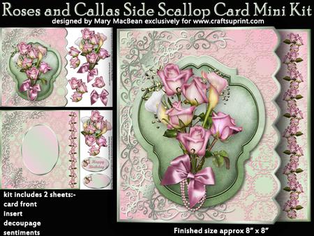 Roses and Callas Side Scallop Card Mini Kit