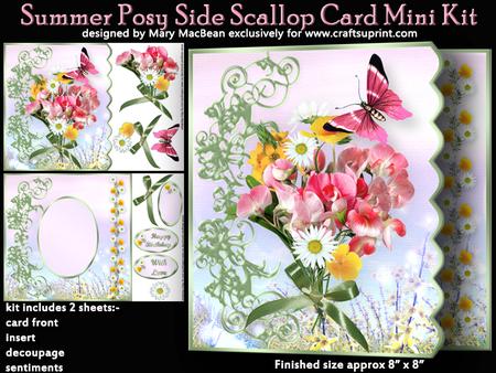 Summer Posy Side Scallop Card Mini Kit