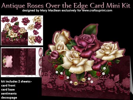 Antique Roses Over the Edge Card Mini Kit
