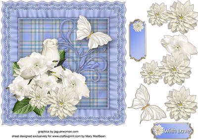 Tartan Frilly Cushion Card Front