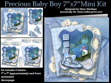 Precious Baby Boy 7" x 7" Mini Kit