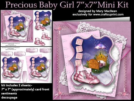 Precious Baby Girl 7" x 7" Mini Kit