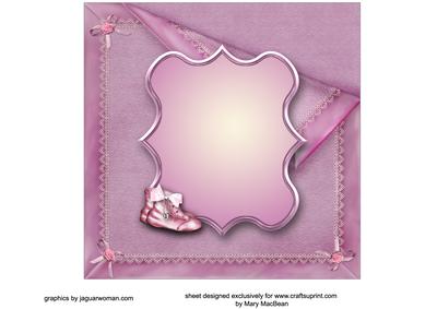 Precious Baby Girl 7" x 7" Insert