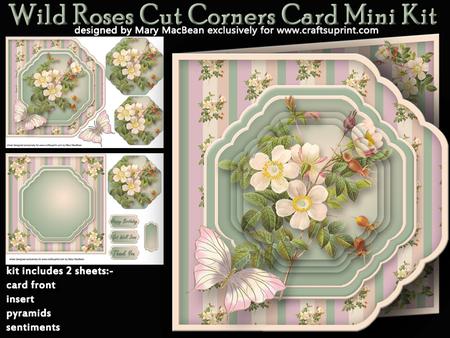 Wild Roses Cut Corners Card Mini Kit