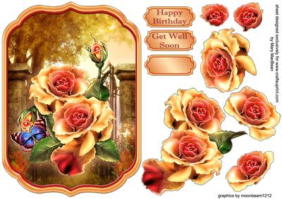 Garden Roses Shaped Topper