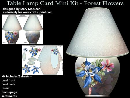 Table Lamp Card Mini Kit - Forest Flowers