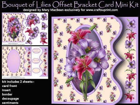 Bouquet of Lilies Offset Bracket Card Mini Kit