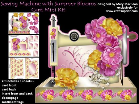Sewing Machine with Summer Blooms Mini Kit