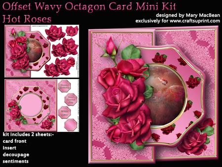 Offset Wavy Octagon Mini Kit - Hot Roses