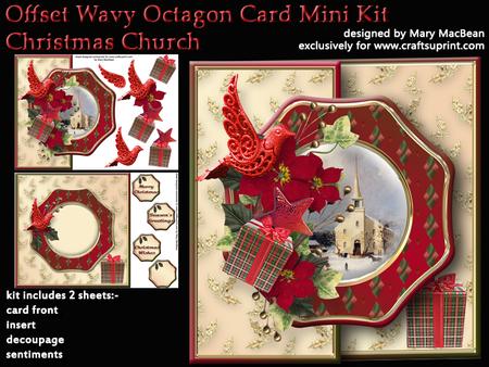 Offset Wavy Octagon Mini Kit - Christmas Church