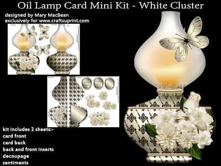 Oil Lamp Card Mini Kit - White Cluster