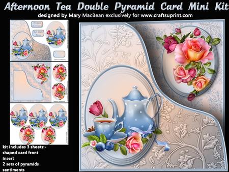 Afternoon Tea Double Pyramid Card Mini Kit