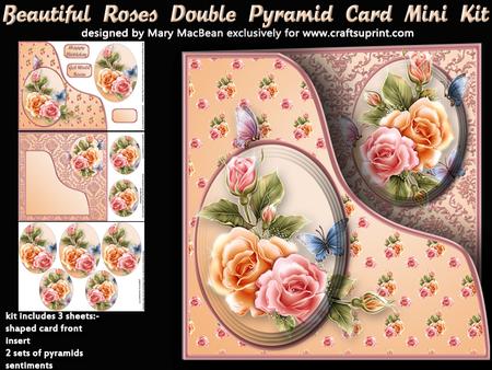 Beautiful Roses Double Pyramid Card Mini Kit