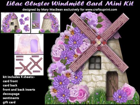 Lilac Cluster Windmill Card Mini Kit