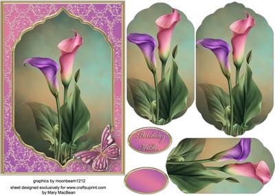 Lovely Lilies Fancy Pyramid Card