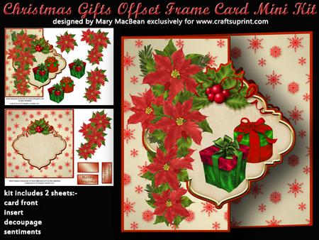 Christmas Gifts Offset Frame Card Mini Kit
