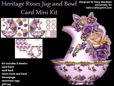 Heritage Roses Jug and Bowl Mini Kit