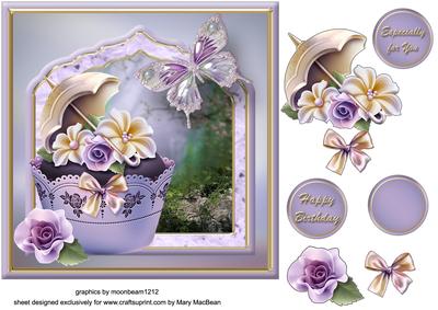Cupcake Fancy Frame Card Front