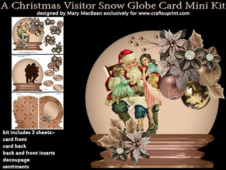 A Christmas Visitor Snow Globe Card Mini Kit
