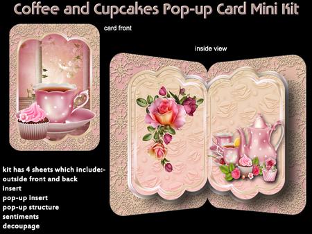 Coffee and Cupcakes Pop-up Card Mini Kit