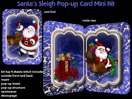 Santa's Sleigh Pop-up Card Mini Kit