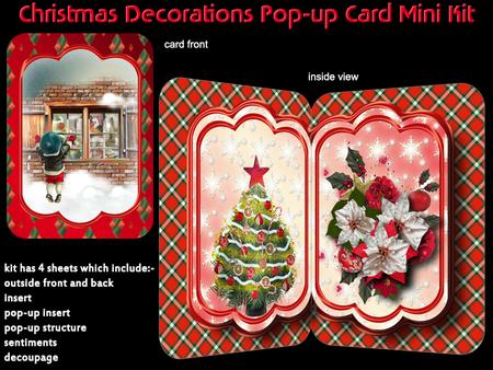 Christmas Decorations Pop-up Card Mini Kit