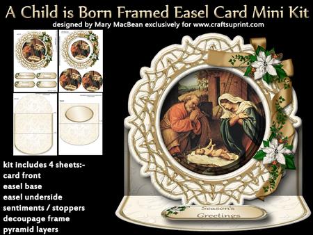A Child is Born Framed Easel Card Mini Kit