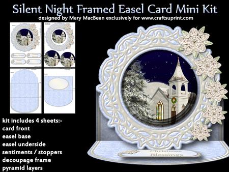 Silent Night Framed Easel Card Mini Kit
