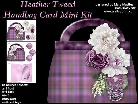 Heather Tweed Handbag Card Mini Kit