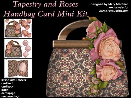 Tapestry and Roses Handbag Card Mini Kit